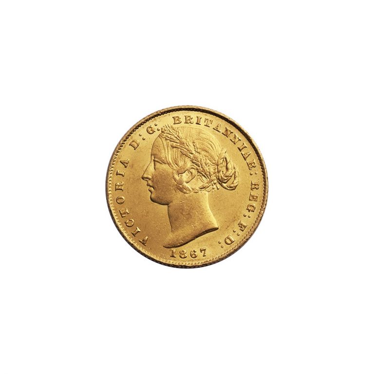 1867 Sydney Mint Sovereign Uncirculated Obverse