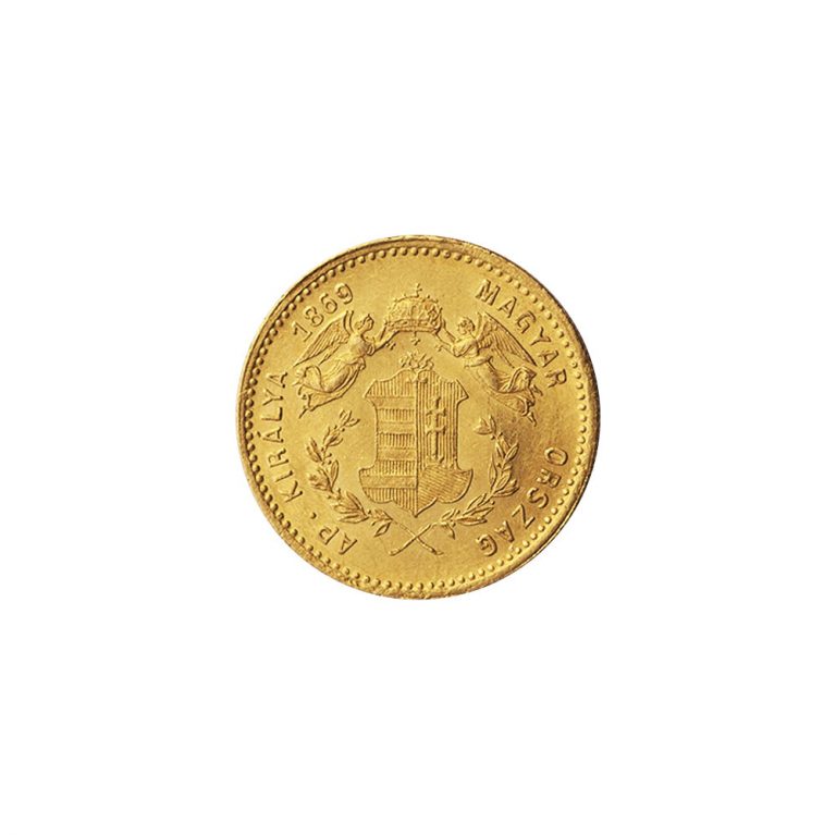 1869 Hungray One Dukat about Uncirculated Reverse