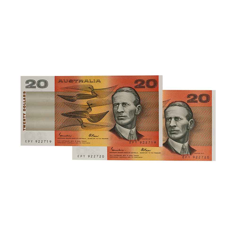1985 $20 Johnston Fraser R409a OCR-B