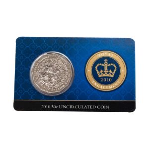 2010 50c Royal Engagement Uncirculated Coin on Card