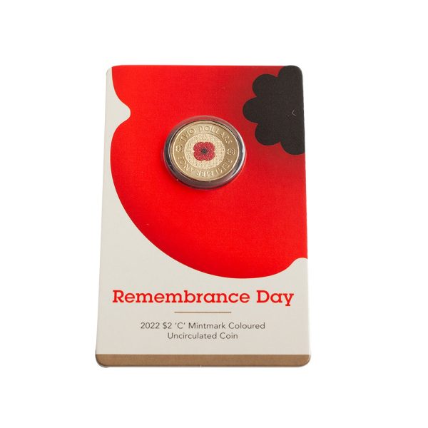 2022 $2 10th Anniversary Remembrance Day Poppy C Mintmark on card