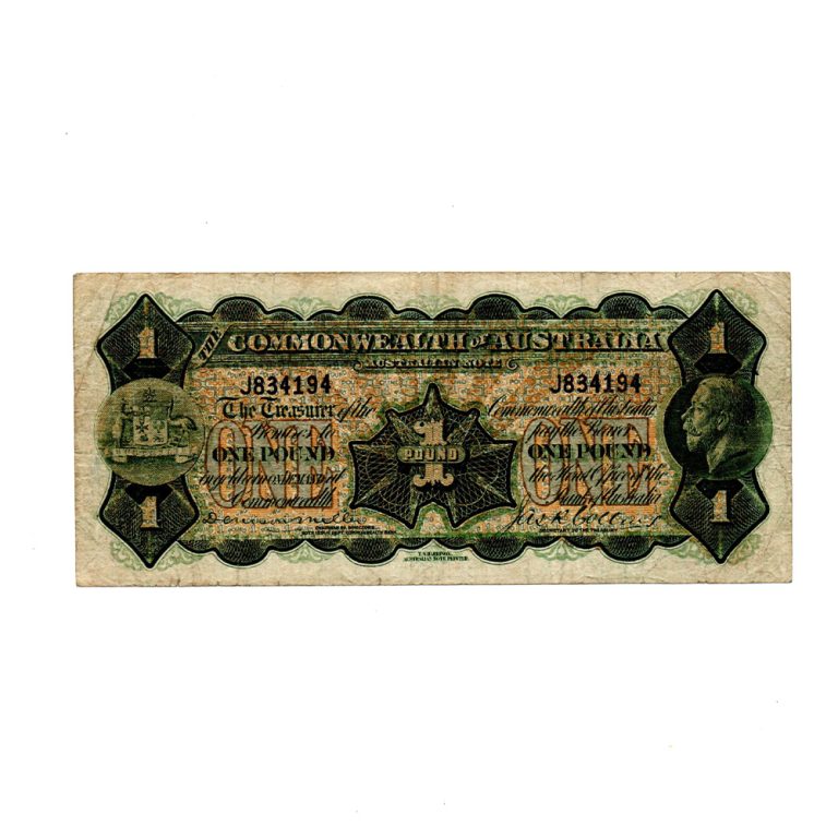 1923 ONE POUND MILLER COLLINS R22 FINE FRONTa