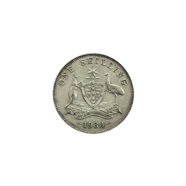 1934 George V Shilling VF Rev 18