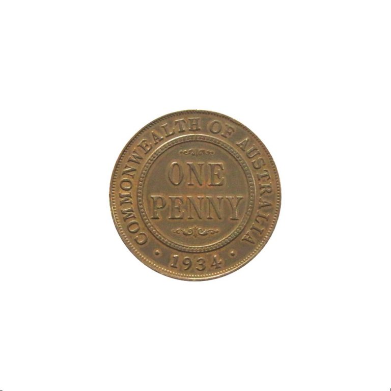1934 Penny good EF Rev 29a