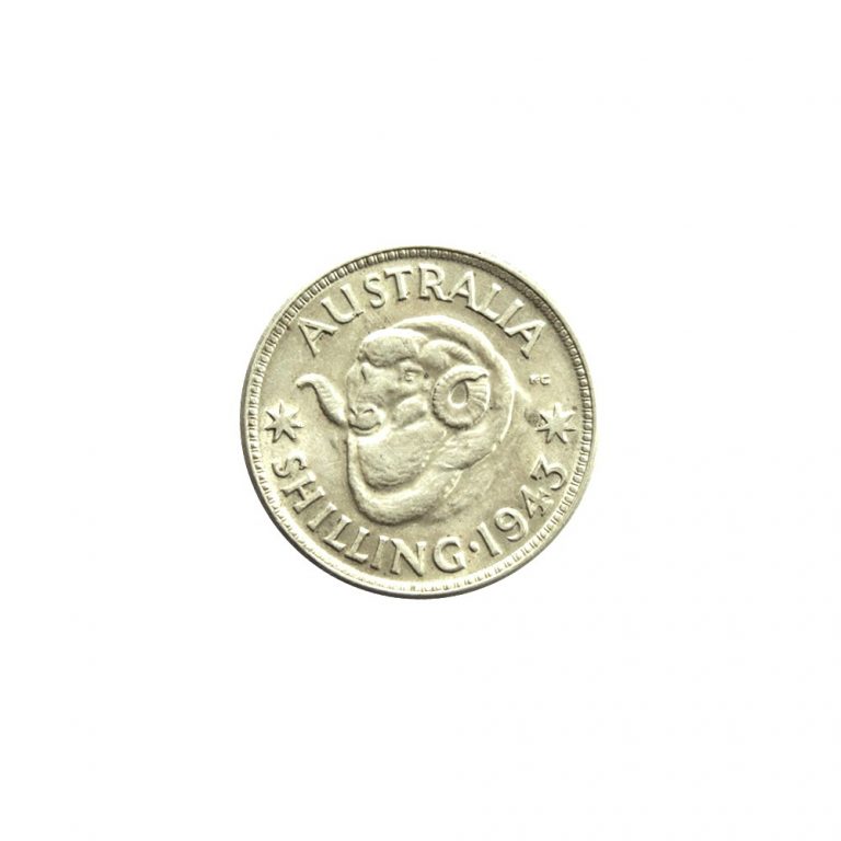 1943 George VI Shilling good VF Rev 19