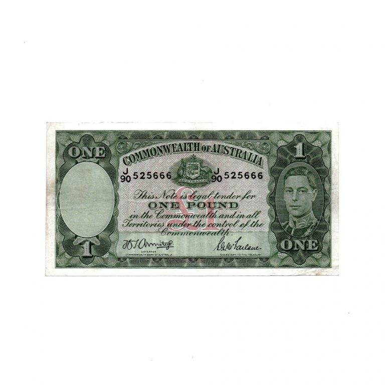 1942 Armitage McFarlane One Pound R30b VF Obvzz