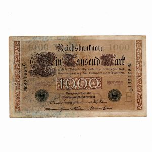 Germany 21 April 1910, 1000 Mark Green Serials
