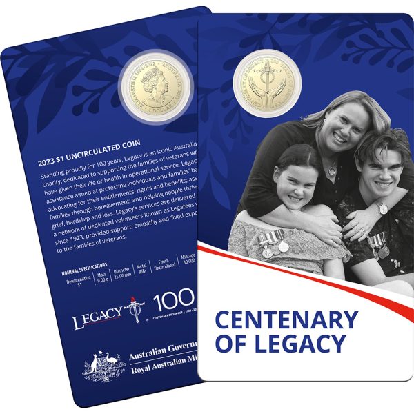 2023 $1 Centenary of Legacy Uncirculated Aluminum Bronze Coin