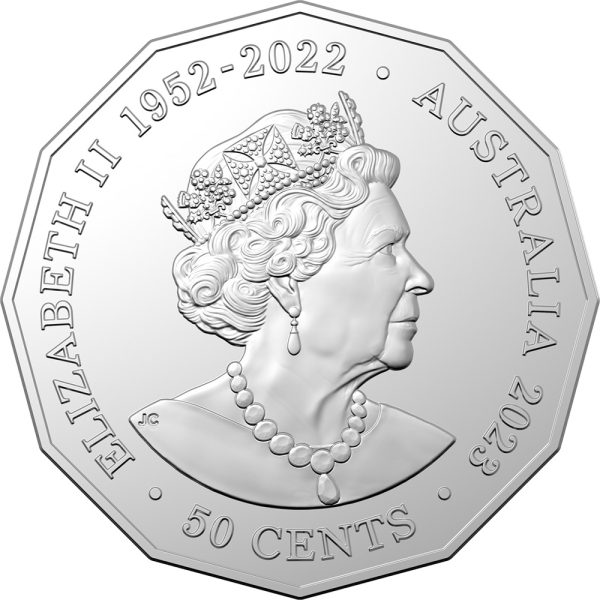 2023 50c Coloured Uncirculated Humpback Whale Coin - Image 3