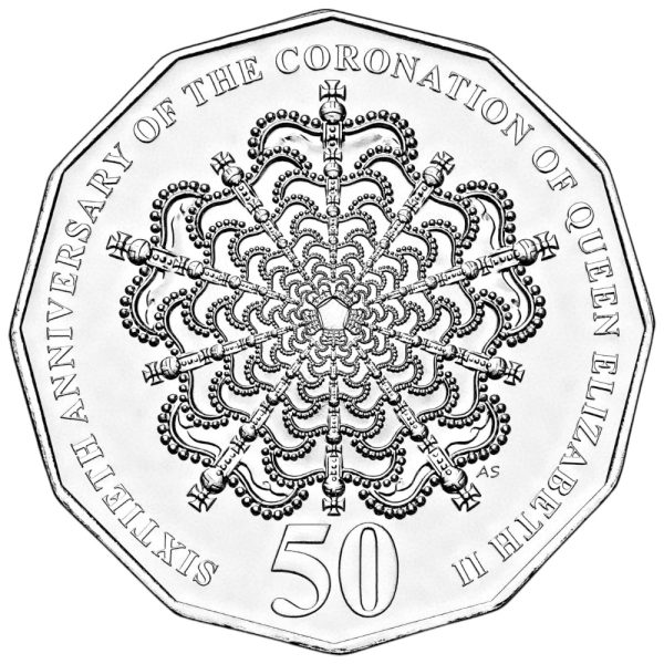 2013 50c 60th Anniversary of the Coronation Uncirculated Coin on Card - Image 3