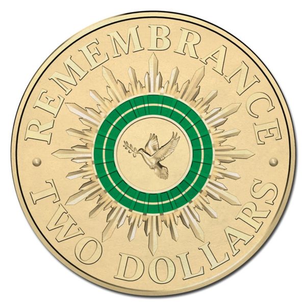 2014 $2 Remembrance Day Coin on card - Image 2