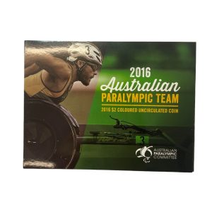 2016 $2 Australian Paralympic Team Al-Br Coloured Uncirculated Coin
