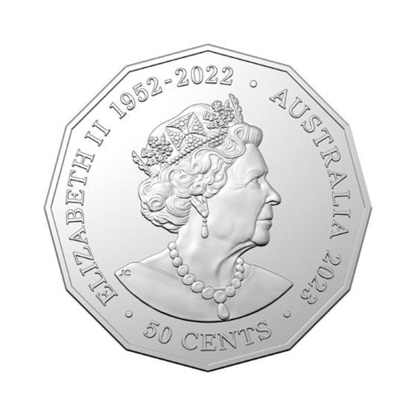2023 50c Elizabeth Regina Uncirculated Coin - Image 3