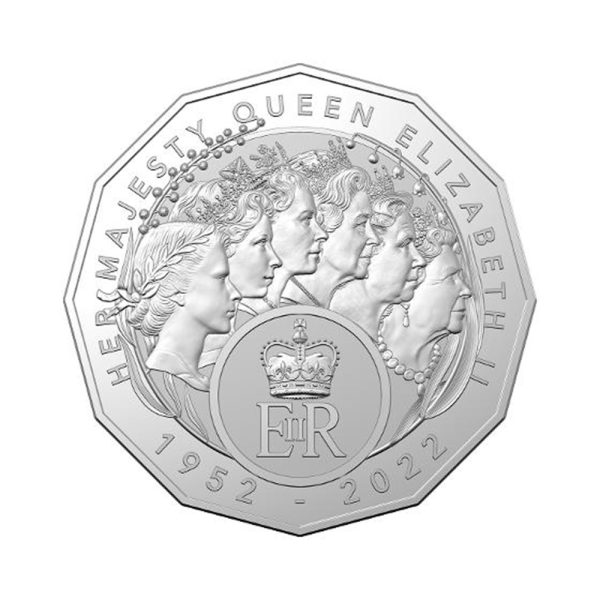 2023 50c Elizabeth Regina Uncirculated Coin - Image 2