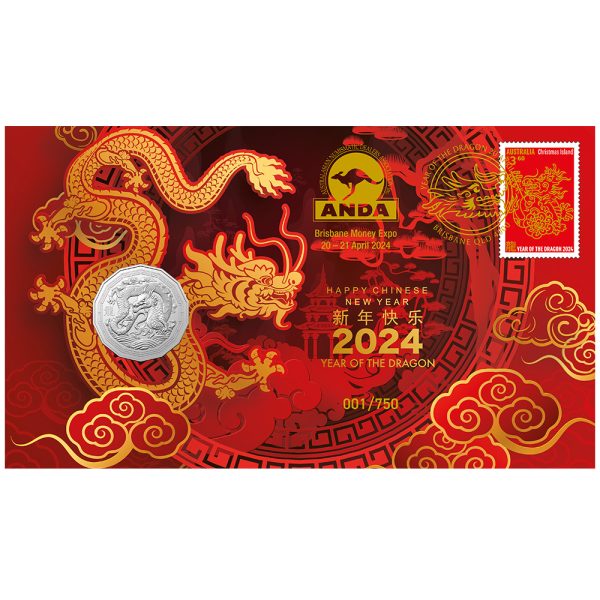2024 Royal Australian Mint Lunar Dragon 50c PNC