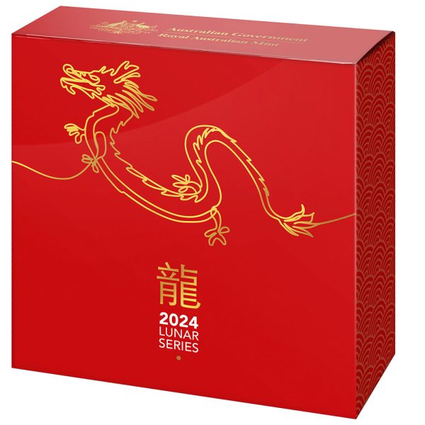 2024 $5 Fine Silver Proof Year of the Dragon Domed Coin - Image 2
