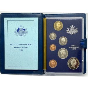 1986 Australian Proof Coin Set International Year of Peace