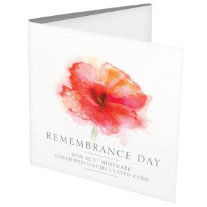 2015 $2 ‘C’ Mintmark Remembrance Day Coloured Uncirculated Coin