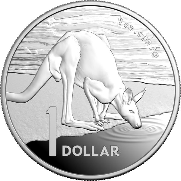 2024 $1 1oz Fine Silver Proof Kangaroo - Image 3