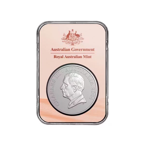 2024 $1 Frosted Uncirculated Silver Kangaroo - Image 2
