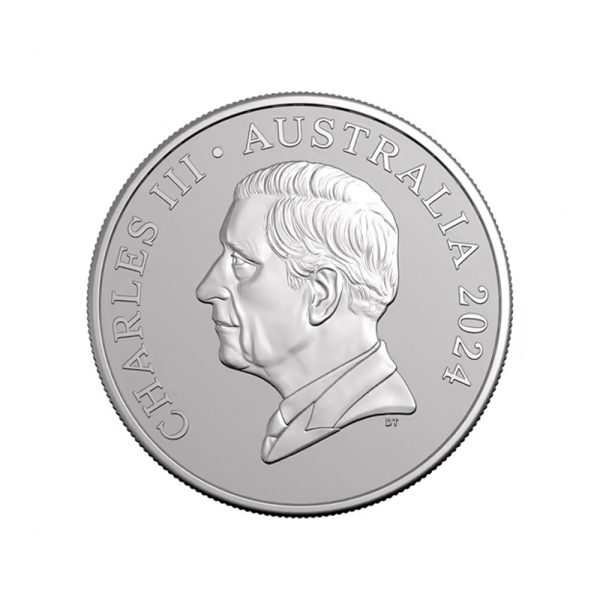 2024 $1 Frosted Uncirculated Silver Kangaroo - Image 4