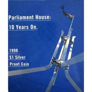 1998 $1 Parliament House '10 Years On' Silver Proof Coin