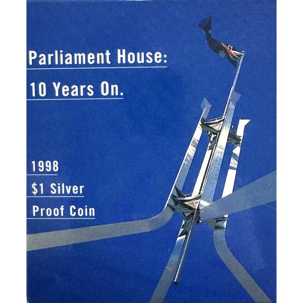 1998 $1 Parliament House '10 Years On' Silver Proof Coin