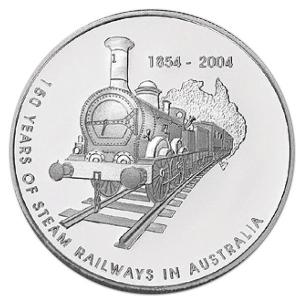 2004 $5 150 Years of Steam Railways In Australia 1oz Silver Proof Coin - Image 2