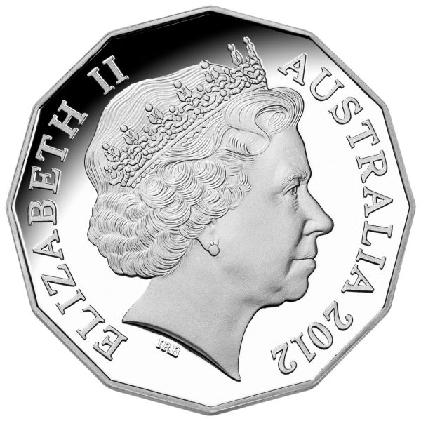 2012 50c Diamond Jubilee of The Accession of Her Majesty Queen Elizabeth II Silver Proof Coin - Image 3