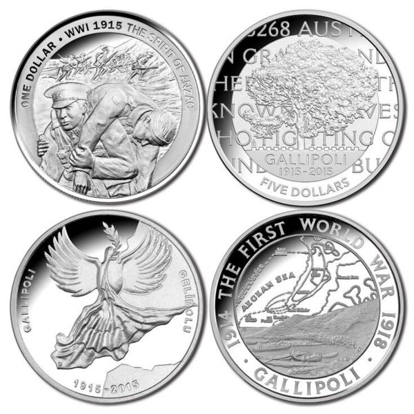 2015 Centenary of The Gallipoli Landing 4 Coin Proof Set - Image 2