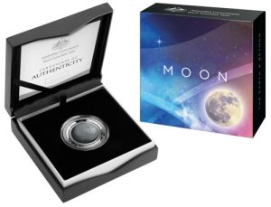 2019 $5 The Earth & Beyond 1oz Silver 'The Moon' Coloured Domed Proof Coin