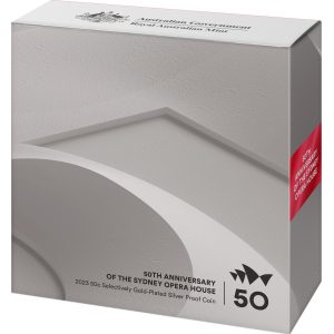2023 50c Selectively Gold-plated Sydney Opera House 50th Anniversary Silver Proof Coin