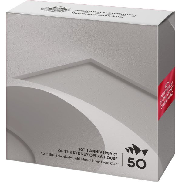 2023 50c Selectively Gold-plated Sydney Opera House 50th Anniversary Silver Proof Coin