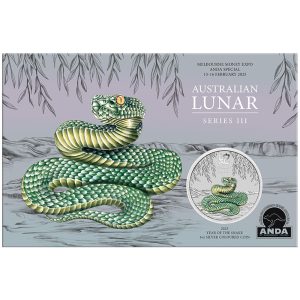 2025 $1 Perth Mint Year of the Snake 1oz Silver Coloured Coin