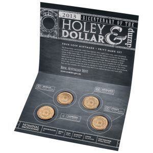 2013 $1 Bicentenary of the Holey Dolar & Dump 4 Coin Mintmark & Privy Mark Set