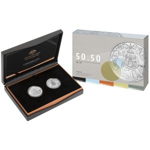 2015 50c Fifty Years of The Royal Australian Mint 2 Coin Set