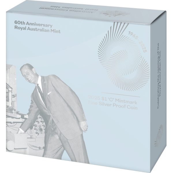 2025 $1 60th Anniversary of The Royal Australian Mint 'C' Mintmark Silver Proof Coin