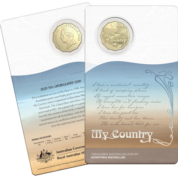 2025 50c Dorothea Mackellar – Treasured Australian Poetry Uncirculated Three-Coin Collection - Image 3