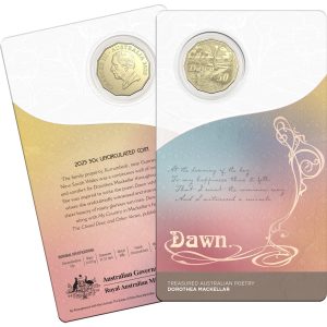 2025 50c Treasured Australian Stories Dorothy Mackellar Dawn Uncirculated Coin